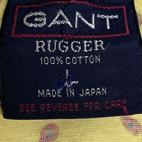 Rant Rugger Men’s yellow &  red Paisley Polo Medium - Picture 4 of 4